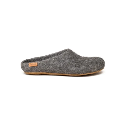 Abbildung von Magicfelt Filz Hausschuh 713 Damen &amp; Herren Pantoffeln aus 100% Schurwolle Steinschaf Grau, 38