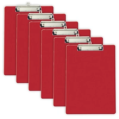 Abbildung von Officemate Recycled Plastic Clipboard, Letter Size, Red, Pack of 6 (83083)