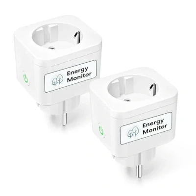 Abbildung von Meross Smart Steckdose mit Verbrauchsmessung, 16A Bluetooth WLAN Sprach und Fernsteuerung, Zeitschaltuhr, Stromzähler für Balkonkraftwerk, funktioniert Alexa, Google Home, 2 Stück