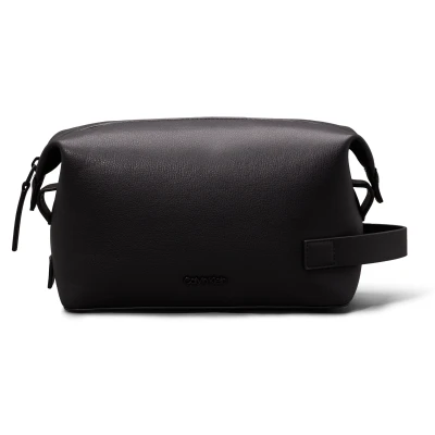 Abbildung von Calvin Klein Minimal Focus Washbag Unisex Kosmetiktasche, Größe: One Size, Black pebble