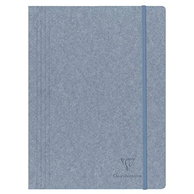 Abbildung von Clairefontaine 83519C Sammelmappe Jeans &amp; Cocoa, für DIN A4, 24 x 32cm, mit Gummizugverschluß, 1 Stück,