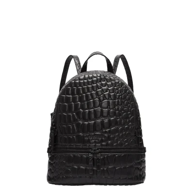 Abbildung von Liebeskind Berlin Kroko Alita IN Hochwertiger Krokodiloptik Tagesrucksack, Damen, Größe: One Size, Schwarz