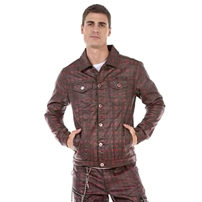 Abbildung von Cipo &amp; Baxx Kunstlederjacke, Herren, Größe: XXL, Red