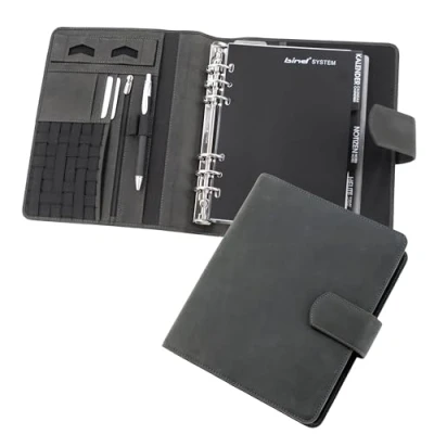 Abbildung von Bind 15505 Systemplaner A5, Timeplaner aus Leder, Managerplaner in grau, Terminplaner mit Systemeinlage Manager, Kalender 1 Woche = 2 Seiten, Planer Magnetverschluss ca. 24,5 x 20 cm, braun
