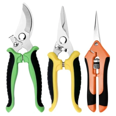 Abbildung von Chiluxendo 3 Stücke Gartenschere Klein, Rosenschere Profi, Pflanzenschere Rosen, Blumenschere Gartenscheren, Gartenscheere Feinschnitt, Schere Garten, Rosenscheren, Pruning Shears, Kleine Astschere
