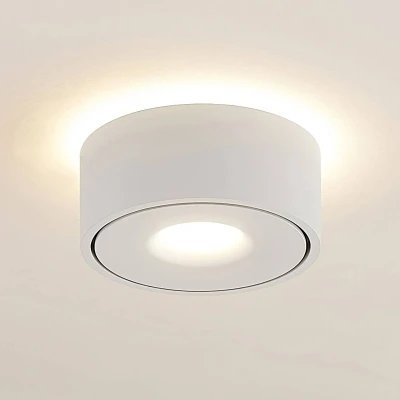 Abbildung von Arcchio LED Deckenlampe Rotari, weiß, up und down, Alu