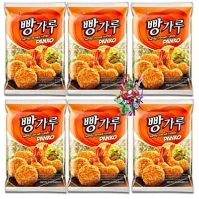 Abbildung von yoaxia ® 6er Pack [ 6x 200g ] Paniermehl / Panko Breadcrumbs + ein kleiner Glücksanhänger