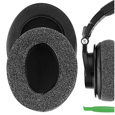 Abbildung von Geekria Ersatz Ohrpolster mit Memory Foam und schwarzem Samt für Audio Technica ATH M50X, M10, M20X, M30X, M40X, ANC9 Kopfhörer