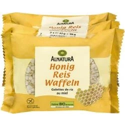 Abbildung von Alnatura Bio Honig Reiswaffeln, 3 x 32 g