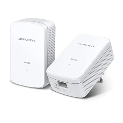 Abbildung von Mercusys Powerline Adapter MP500 KIT, 1000 Mbit/s HomePlug AV2, Gigabit Port, Plug &amp; Play, Ohne WLAN