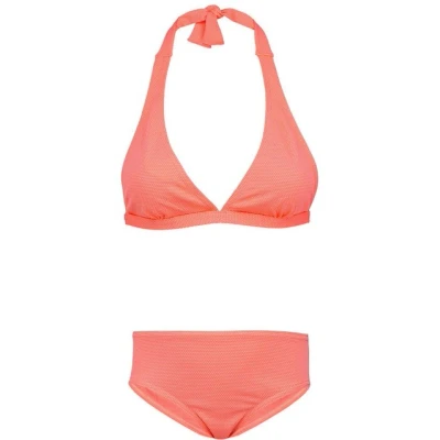 Abbildung von Aquarti Mädchen Bikini Set Bustier Bikinislip Zweiteiliger Badeanzug, Farbe: Zum Binden Jacquard Punkte Orange, Größe: 164