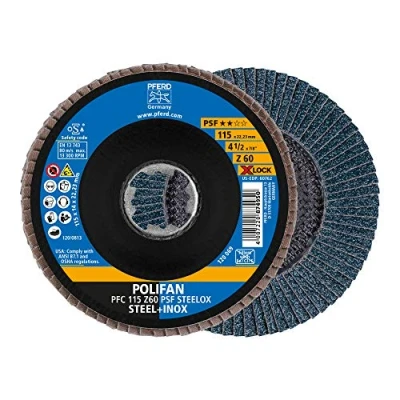 Abbildung von PFERD Polifan PSF STEELOX 67666116 Schleifscheibe, Winkelschleifer 115mm 133001/min 22.23mm