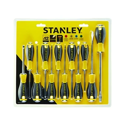 Abbildung von Stanley Tools STA060212 PH/SL/PZ/TX Standard Schraubendreher Gelb/Schwarz (Set von 12)