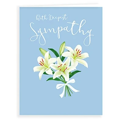 Abbildung von Piccadilly Greetings Group Ltd Koko Designs K70073 Trauerkarte, 20,3 x 15,2 cm, Weiß