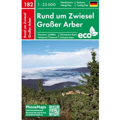 Abbildung von Rund um Zwiesel, Großer Arber, Wander Radkarte 1 : 25 000 (PhoneMaps Deutschland, Band 182)