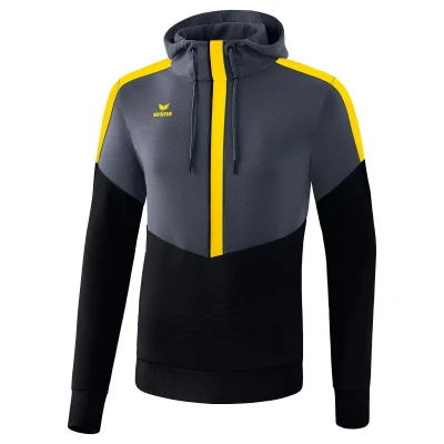Abbildung von Erima Kinder Squad Kapuzensweat, Slate Grey/schwarz/gelb, 164