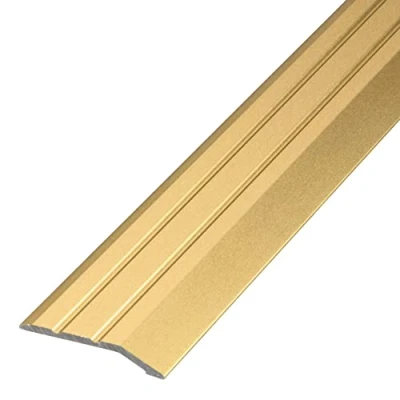 Abbildung von Gedotec Übergangsleiste höhenausgleich Gold selbstklebend 1Stück Abschlussprofil Alu 1000 mm Dehnungsfugenprofil Boden Leiste höhen ausgleich 2 5mm Übergangsschiene ohne bohren, 100 cm (1m)