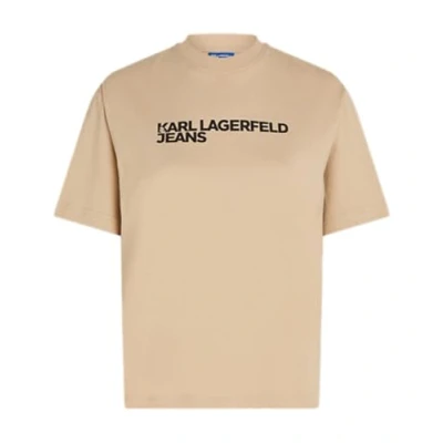 Abbildung von KARL LAGERFELD JEANS, Damen, Normales Kurzarm T Shirt, Safari, Klein
