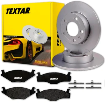 Abbildung von TEXTAR BREMSSCHEIBEN + BELÄGE VORNE BREMSENSET BREMSE BREMSBELÄGE VA 239x12mm Voll Bitte Einschränkungen beachten
