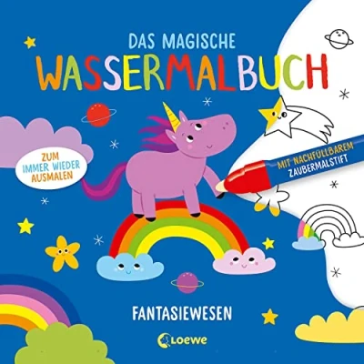 Abbildung von Das magische Wassermalbuch Fantasiewesen: Male die tollen Motive mit dem enthaltenen Zaubermalstift immer wieder aus