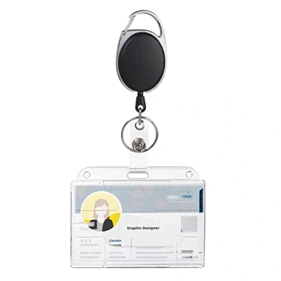 Abbildung von Schlüsselanhänger Set, Vicloon Schlüsselring Retractable Badge Reel mit Belt Clip ID Card Holder Abzeichen Buddy Kit für und (1 PCS)