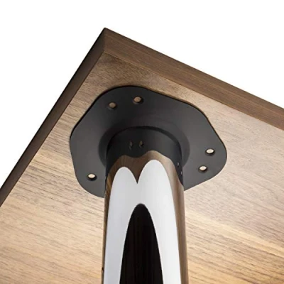 Abbildung von SO TECH® Tischbein Ø 60 mm, belastbar bis 75 kg pro Stück, höhenverstellbar, Höhe 71 cm, Stahl, Chrom poliert, 4x