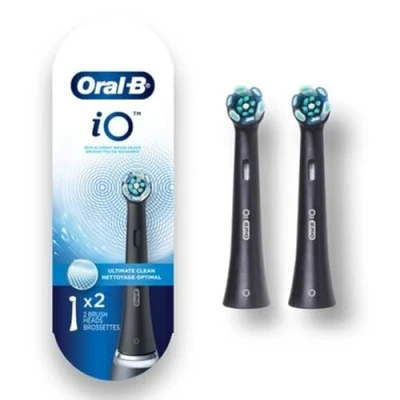 Abbildung von Oral b Ersatzbürstenköpfe io multimate schwarz 2 stück 80335625