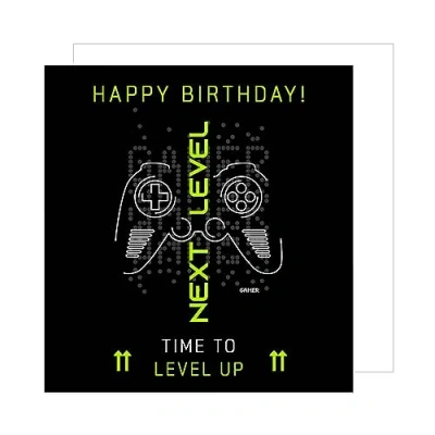Abbildung von Edition Seidel Premium quadratische Geburtstagskarte mit Umschlag. Glückwunschkarte Happy Birthday Billet Karte Mann Frau Jugendliche Kinder Gamer Controller Sprüche (GQ142)