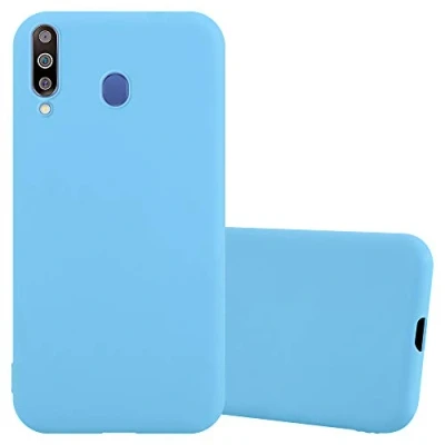 Abbildung von Cadorabo Hülle kompatibel mit Samsung Galaxy M30 / A40s Schutzhülle TPU Silikon Case Candy Design Slim Kratzfest Weiche Gummi Rundumschutz für in Blau
