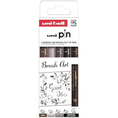 Abbildung von Uni Ball Pinsel Set mit 5 Pinseln