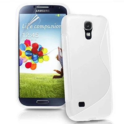 Abbildung von ebestStar kompatibel mit Samsung Galaxy S4 Mini Hülle GT i9190, i9192, i9195 Flex Silikongel Handyhülle, Klar TPU Schutzhülle, S line, Weiss