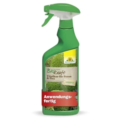 Abbildung von Neudorff BioKraft Vitalkur für Buxus &amp; Ilex AF Anwendungsfertiges Spray vitalisiert geschwächte Buchsbäume durch Schädlinge, Krankheiten, Frost und Trockenheit, 500 ml