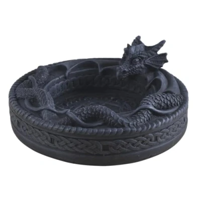 Abbildung von Vogler 766 3283 Drachen Aschenbecher mit Drachenkopf 16 cm Ascher Zigaretten Figur