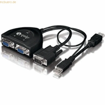 Abbildung von Equip Kabel VGA Splitter, 2 Port schwarz