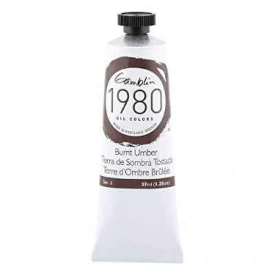 Abbildung von Gamblin 1980 Oelfarbe Umbra gebrannt 37 ml