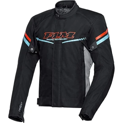 Abbildung von FLM Traction Textiljacke schwarz/rot M Herren
