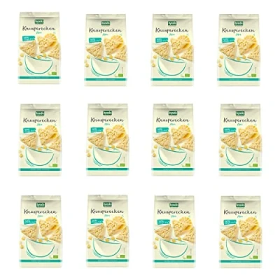 Abbildung von Byodo Knusperecken Mais 90g, 12er Pack Glutenfreier Bio Snack, Knusprige Ecken, Ideal für Zwischendurch, Vegan, Ohne Konservierungsstoffe