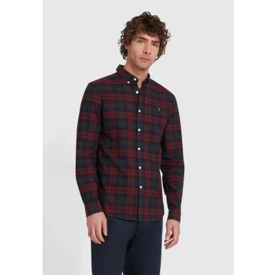 Abbildung von Farah Brewer Check Hemd, Herren, Größe: Small, red