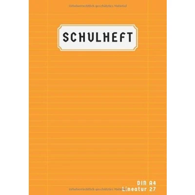 Abbildung von Schulheft 27 A4: Lineatur Mit Rand 50 Blatt Heft Liniert A4 Doppelrand Homeschooling und Schulanfang Orange