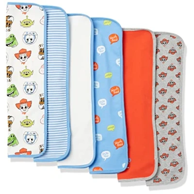 Abbildung von Amazon Essentials Disney Marvel Star Wars Baby Jungen Spucktücher, 6er Pack, Toy Story Play Nice, Einheitsgröße