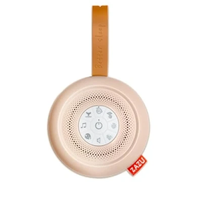 Abbildung von ZAZU Suzy Deluxe Einschlafhilfe für Babys Geräuschmaschine mit 14 Sounds, Schreisensor, 20 Min Timer, Weißes Rauschen, USB C, Tragbar Befestigungsband, 100h Akkulaufzeit