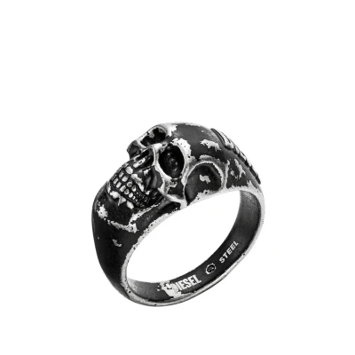 Abbildung von Diesel Center Focal Ring, Herren, Größe: 63, Silver tone