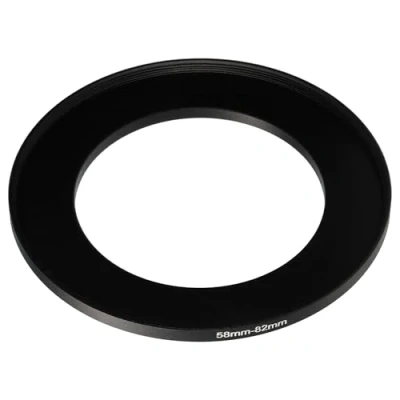 Abbildung von vhbw Step Up Ring Adapter von 58 mm auf 82 für Kamera Objektiv Filteradapter, Metall, Schwarz