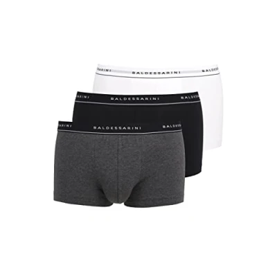 Abbildung von Baldessarini Short 3 PACK Panties, Herren, Größe: Small, Weiß/grau/schwarz