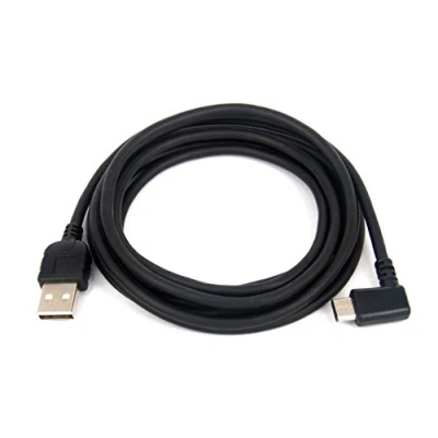 Abbildung von System S USB 3.1 Typ C 90 rechts gewinkelt Winkelstecker zu 2.0 A Datenkabel Ladekabel Adapter Kabel 140 cm in Schwarz