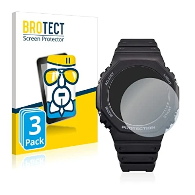 Abbildung von BROTECT Schutzglas für Casio G Shock GA B2100 (3 Stück) Schutzfolie Panzer Folie Glas [Extrem Kratzfest 9H, Anti Fingerprint, Ultra Transparent]