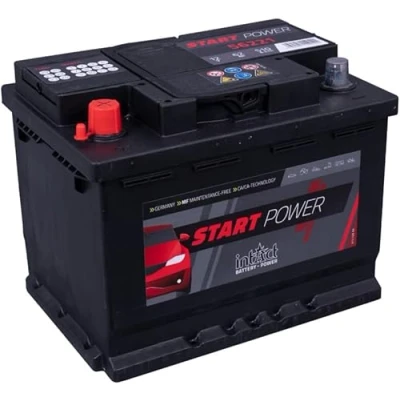 Abbildung von intAct Start Power 56221GUG, wartungsarme Autobatterie 12V 62Ah 510 A (EN), Schaltung 1 (Pluspol links), Maße (LxBxH): 242x175x190mm
