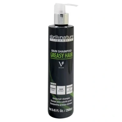 Abbildung von abril et nature Shampoo für fettiges Haar Greasy Hair Fettige Haare Reine und gesunde Kopfhaut Bekämpft übermäßige Fettproduktion Professionelle sebumregulierende Behandlung 250 ml