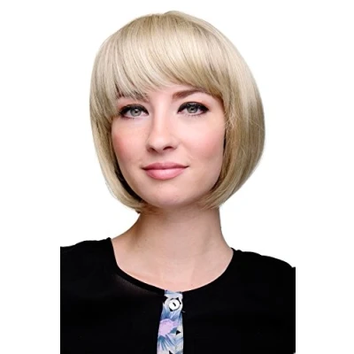 Abbildung von WIG ME UP 703 613/18F Sexy Bob, Perücke, gerader Pony, Blond, Helles Aschblond