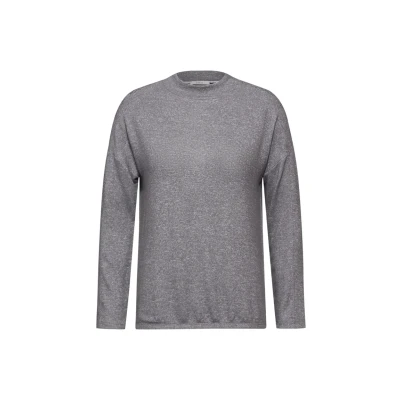 Abbildung von Cecil MIT Glitzer Langarmshirt, Damen, Größe: XXL, Grau
